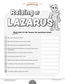 Miracles of the Bible: Raising of Lazarus Activity Book