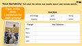 Turn the Tables Figurative Language Reading Passage and Activities