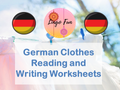 German Clothes Reading and Writing Worksheets