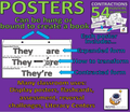 ELA CONTRACTIONS: 54 Posters, and 3D Prisms - Expanded and contracted forms