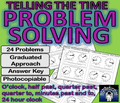 MATH TIME: 24 Hour Problem Solving (Duration) Answer Key, Clock faces, 24 hour