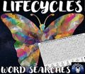 SCIENCE Life Cycles - 3 Word Searches - Levelled, Instructions and Answer Keys