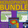 ELA HOMOPHONE BUNDLE: 3 Activities - Flashcards, Snap Card Game, Teaching definitions