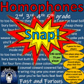 ELA HOMOPHONE BUNDLE: 3 Activities - Flashcards, Snap Card Game, Teaching definitions