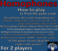 ELA Homophone Snap! Card Game, 73 Pairs of Words, 146 Game Cards (Print and Go)