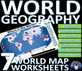 World Geography Knowledge: MAPPING - Position, Global location, Print and Go