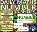 MATH: Daily Practice PPT - Number, Fractions and Percentages, Editable PowerPoint, Answer Key