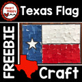 Texas Flag Torn Paper Craft FREEBIE