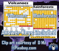 Geography Study Unit based Crosswords and Wordsearches (Answer Keys included)