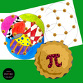 Pi Day Activity Area and Circumference of Circles Catch PIes Math & Art Project