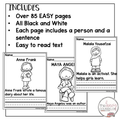 EASY Women's History Learning Pages Kindergarten First Grade Handwriting