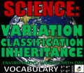 Variation, Classification and Inheritance  - 40 Vocabulary Word cards