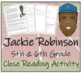 Jackie Robinson Close Reading Activity | 5th Grade & 6th Grade