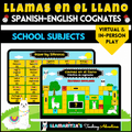Llamas en el llano: A Board Game for Spanish-English Cognate Practice - School Subjects