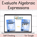 Evaluate Algebraic Expressions Digital Activity