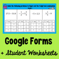 Adding and Subtracting Rational Numbers - Digital Escape Room Google Forms