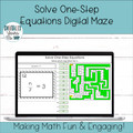 Solve One Step Equations Digital Maze