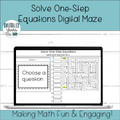 Solve One Step Equations Digital Maze