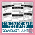 3rd Grade End of the Year Math Test Prep Review Scavenger Hunt