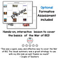 War of 1812 Activity Visual Summary Picture Sort Baggies