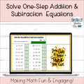 Solve One Step Addition and Subtraction Equations Digital Activity