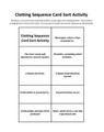 Clotting Sequence Card Sort Activity