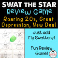 Roaring 20s Great Depression Review Game Swat the Star EOC Review