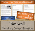 Roswell UFO Conspiracy Close Reading Activity | 5th Grade & 6th Grade