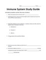 Immune System Study Guide