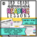 3rd Grade Differentiated Reading Activities - Main Idea & Details & Cause & Effect