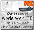 Outbreak of World War 2 Close Reading Activity | 5th Grade & 6th Grade