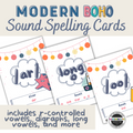 Boho Alphabet Sound Spelling Wall Posters