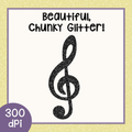 Glitter Music Note Clipart