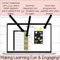 12 Question Self-Grading Self-Checking Notebook Sticker Progression Template for Google Sheets