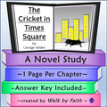 The Cricket in Times Square Novel Study