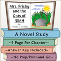 Mrs. Frisby and the Rats of NIMH Novel Study