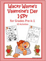 Wacky Wayne's Valentines Day Shape and Sight Word Recognition