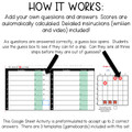 Editable Game Template for Google Sheets - Digital Activity - Self-Checking - Sink It! 16 Questions