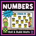 Back to School Roll and Build Number Mats | Count and Build with Connecting Cubes 