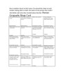 Human Geography Bingo: A Beginning of the Year Activity
