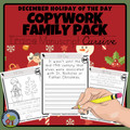 December Copywork Printables- Family Pack