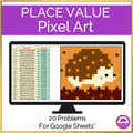 Math Decimal Place Value Pixel Art Activity Google Sheet