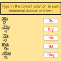 Multiplying and Dividing Monomials - Digital Lesson