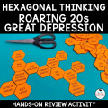 Roaring 20s Great Depression New Deal Hexagonal Thinking EOC Review