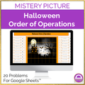 Halloween Math Order of Operations Mistery Picture Activity