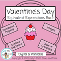 Valentine's Day Equivalent Expressions Race - Digital and Printable