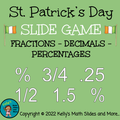 St. Patrick's Day Fractions Decimals Percentages Conversion Game