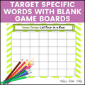 Fry's First 100 Sight Word Games: Four in a Row: Words 31 - 40 - Printable