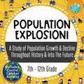 NEW! GEOGRAPHY: POPULATION EXPLOSION! A STUDY OF POPULATION GROWTH & DECLINE