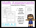 2.MD.2 Comparing Length Measuring Twice Assessment 2.MD.A.2 - 2nd Grade